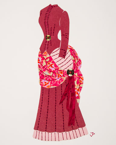 Dress #042: Victorian dress in wine. 2015