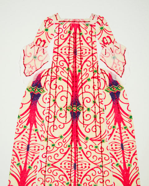 Dress #005: Robe à la française in pink and cream. 2014