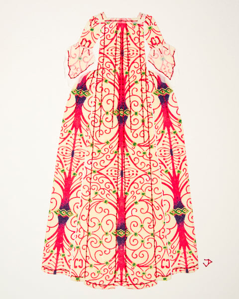 Dress #005: Robe à la française in pink and cream. 2014