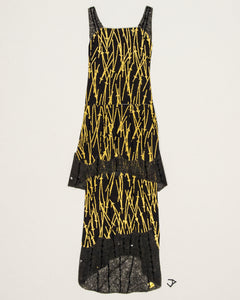 Dress #071.4: 1920s dress in black and gold. 2019