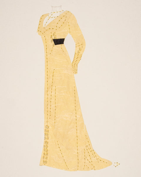 Dress #082.2: Edwardian afternoon dress in cream and black