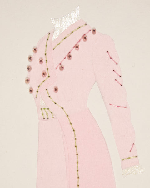 Dress #088: Edwardian afternoon dress in rose with celadon