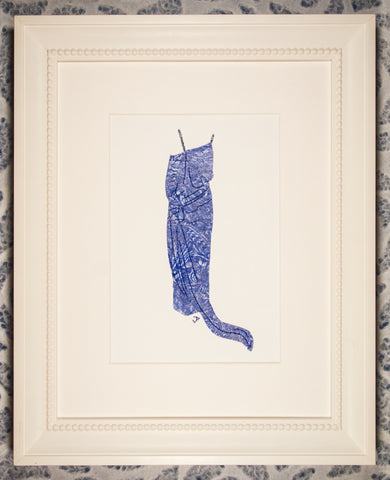 Dress #089: 1920s dress in blue and silver