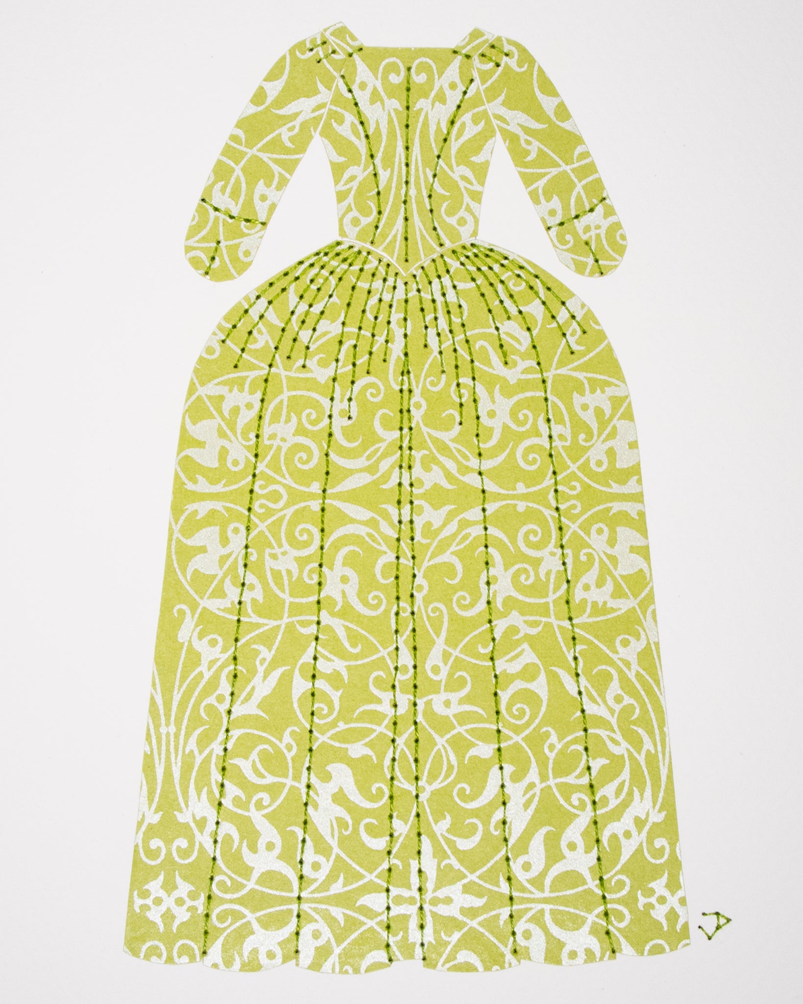 Dress #019: 18th century gown in green. 2014