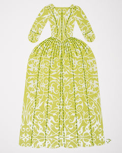Dress #019: 18th century gown in green. 2014