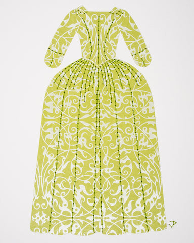 Dress #019: 18th century gown in green. 2014