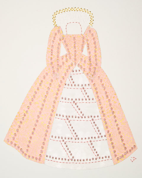 Dress #036: Elizabethan dress in pink and white. 2015