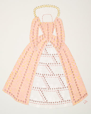 Dress #036: Elizabethan dress in pink and white. 2015