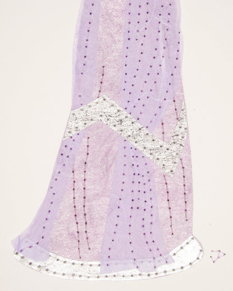 Dress #050.3: Edwardian evening gown in lilac and silver