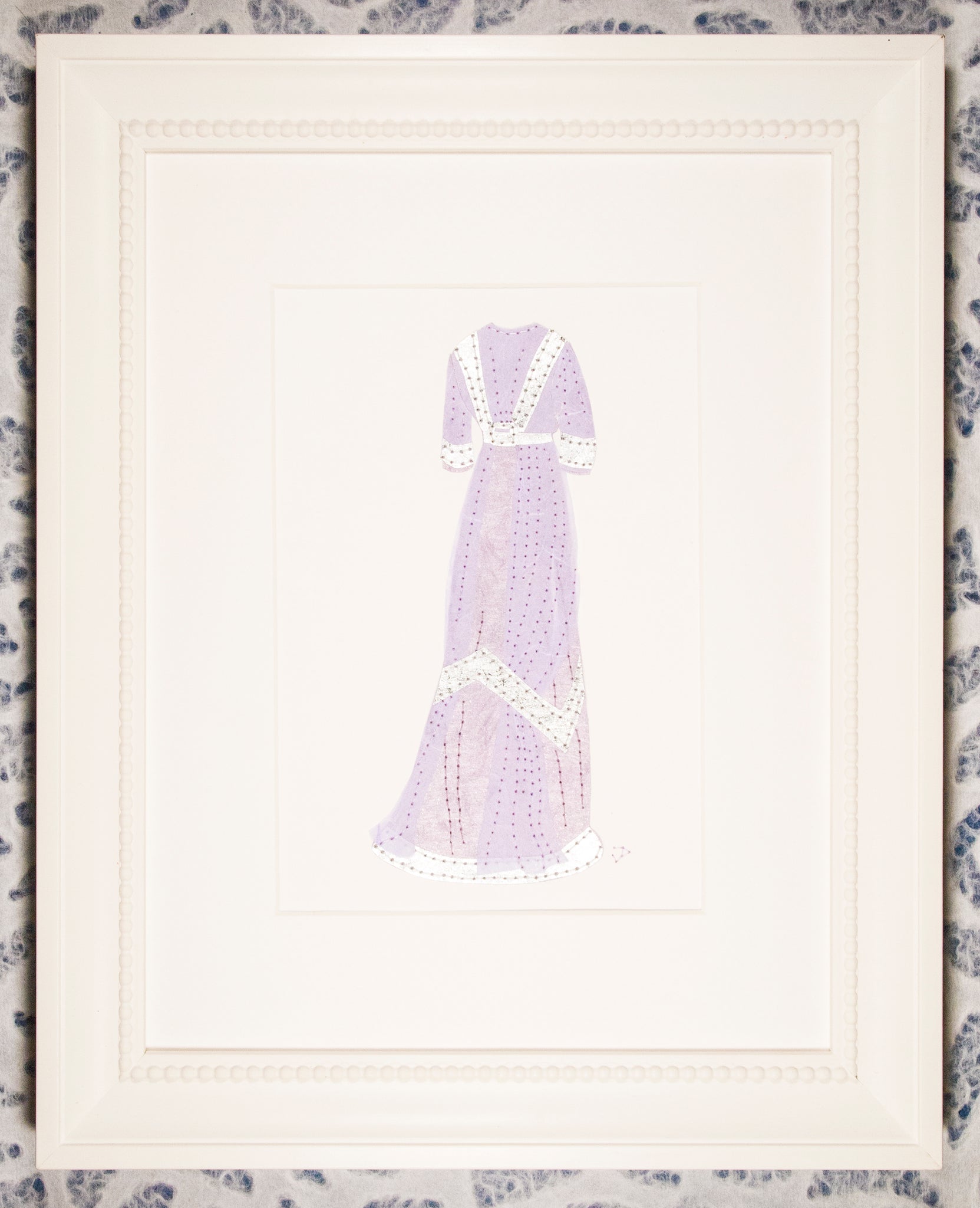 Dress #050.3: Edwardian evening gown in lilac and silver
