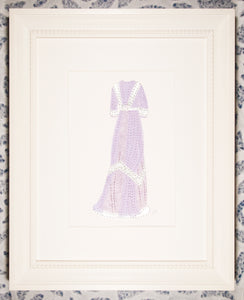 Dress #050.3: Edwardian evening gown in lilac and silver