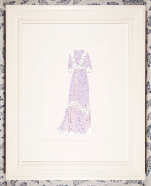 Dress #050.3: Edwardian evening gown in lilac and silver