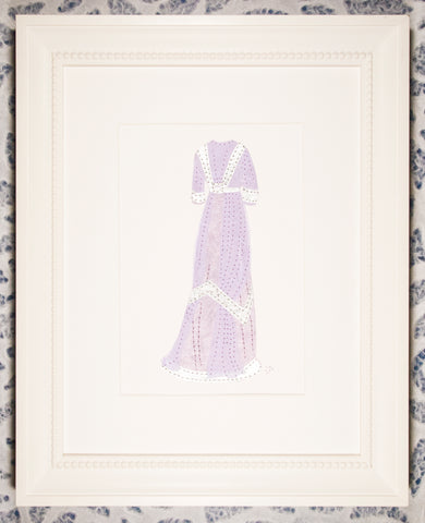 Dress #050.3: Edwardian evening gown in lilac and silver