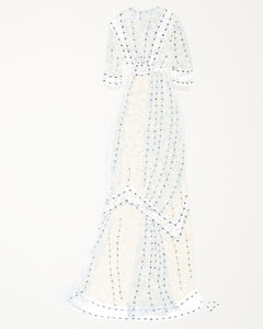 Dress #050: Edwardian evening gown in silver and white. 2018