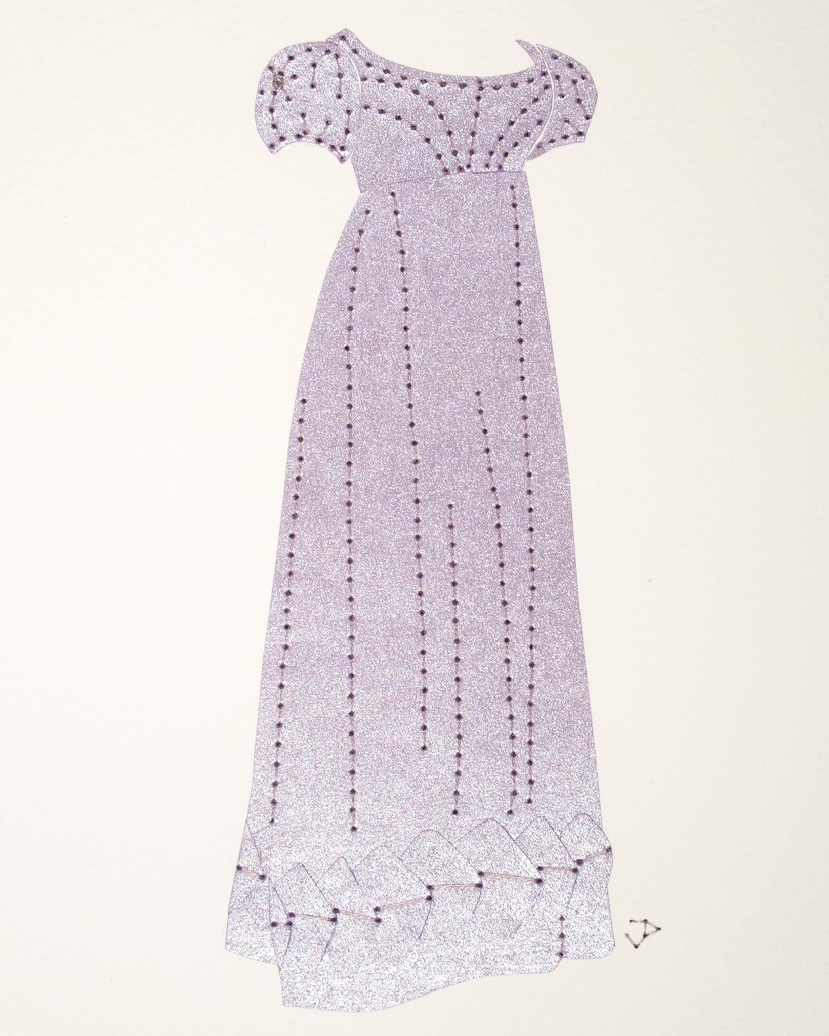 Dress #051: Regency dress in silvery lilac. 2016