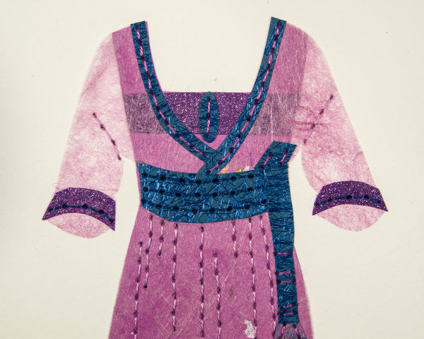 Dress #052: Edwardian dress in purple and blue. 2016