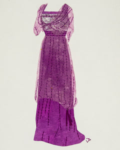 Dress #054.2: Edwardian dress in mulberry. 2017