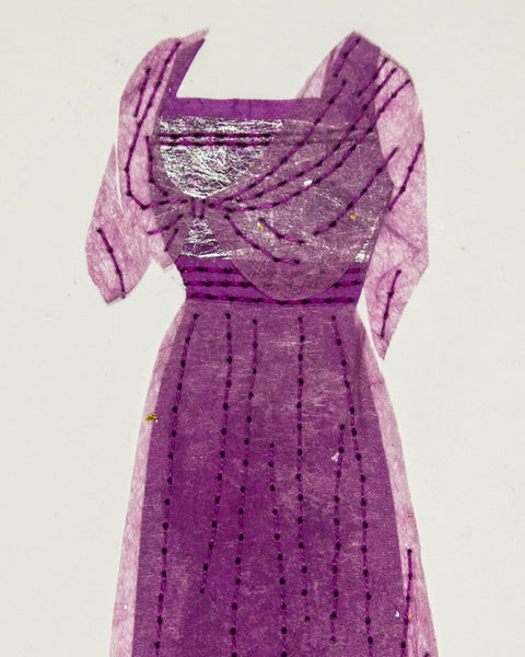 Dress #054.2: Edwardian dress in mulberry. 2017