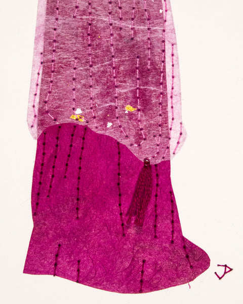 Dress #054.4: Edwardian dress in mulberry. 2020