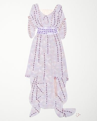 Dress #069: Edwardian dress in silver mauve. 2016