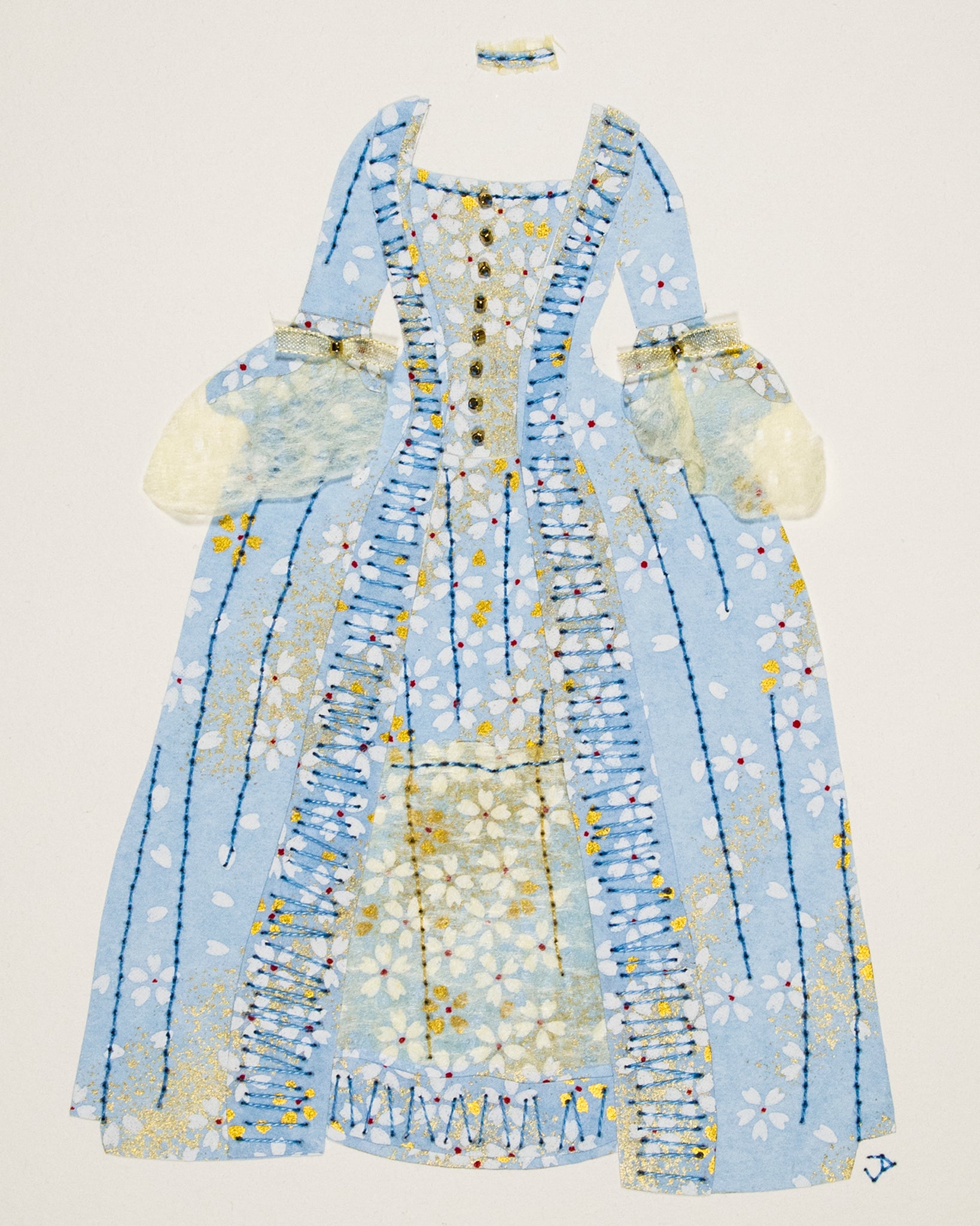 Dress #080: Robe a la française in pale blue. 2019