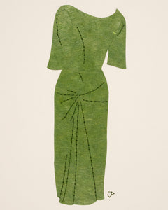 Dress #083: 1950s dress in green. 2019