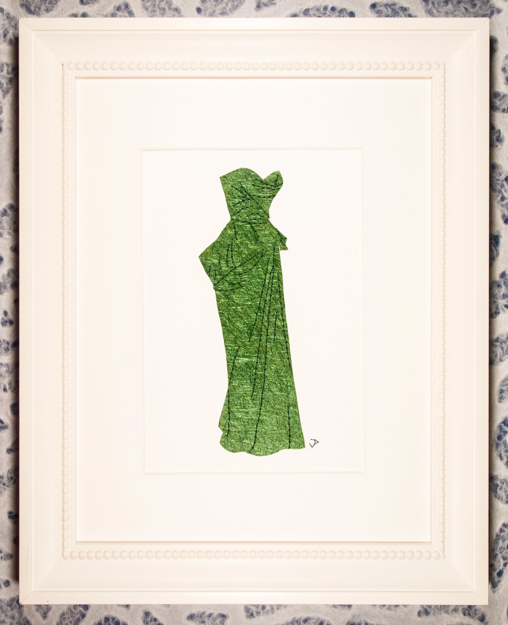 Dress #090: 1950s dress in shimmering green