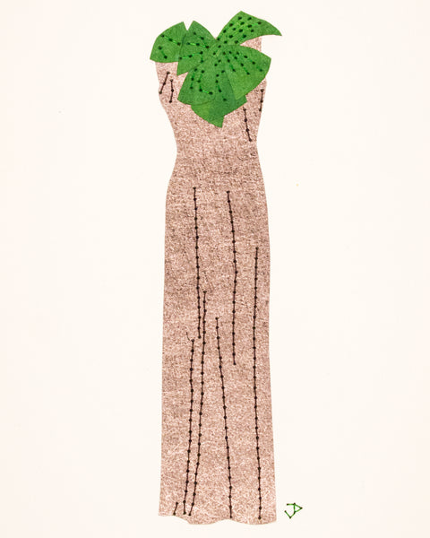 Dress #091: 1930s dress in bronze and green