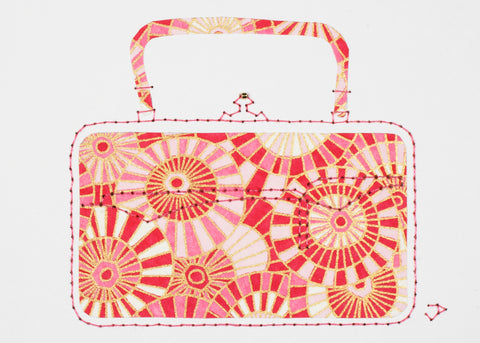 Victorian Handbag in Pink Circles
