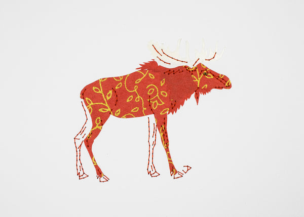 Moose in Red & Gold