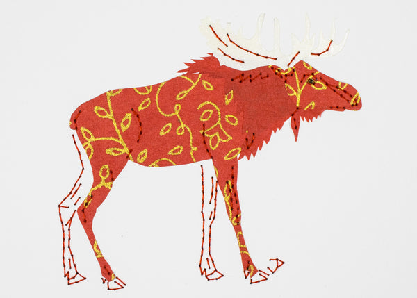 Moose in Red & Gold