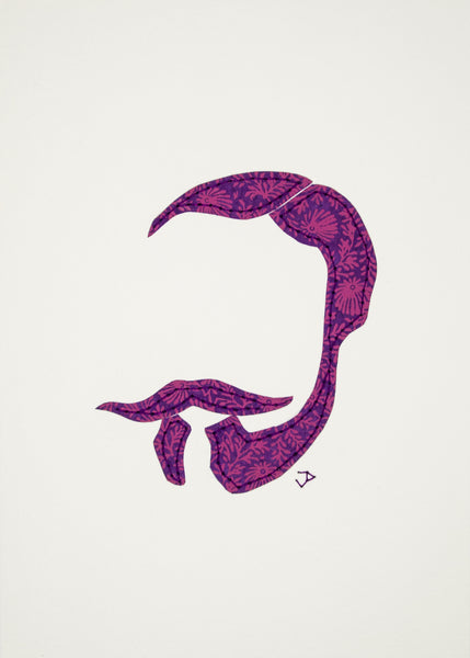 Beard & Moustache in Pink & Purple