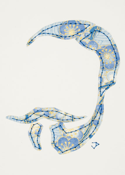 Beard & Moustache in Pale Blue