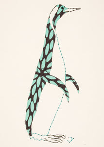 Penguin in Turquoise & Black