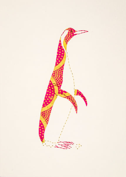Penguin in Pink & Gold