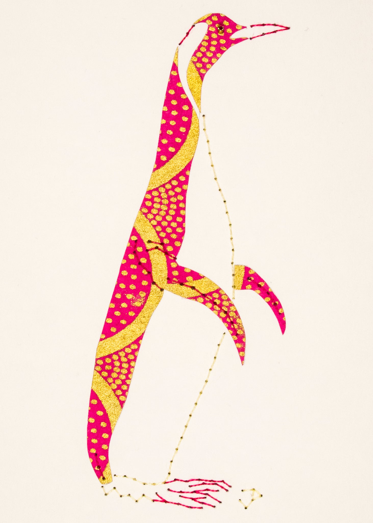 Penguin in Pink & Gold