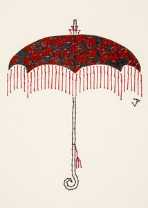 Parasol in Lacquer Red & Black
