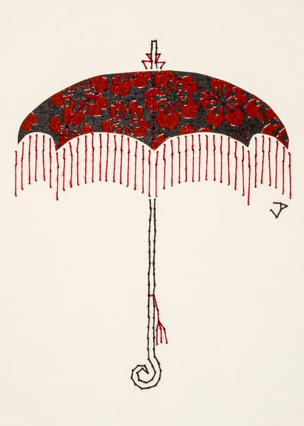 Parasol in Lacquer Red & Black