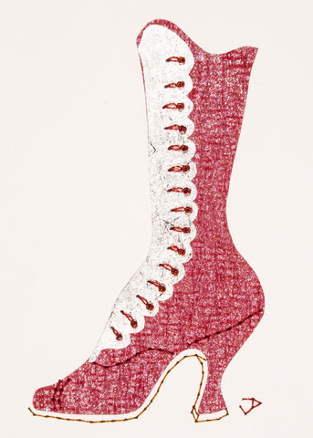 1890s Boot in Silvered Wine