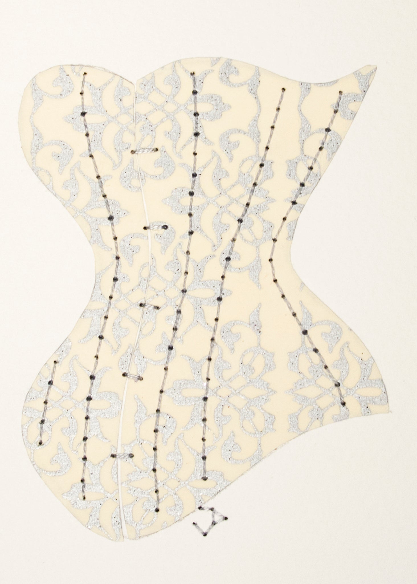 Victorian Corset in Silver Filigree