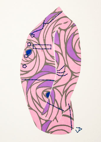 Men's Victorian Jacket in Pink & Purple Roses