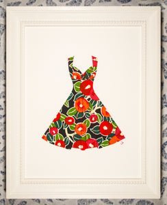 Pinup #024: Pinup dress in red poppies
