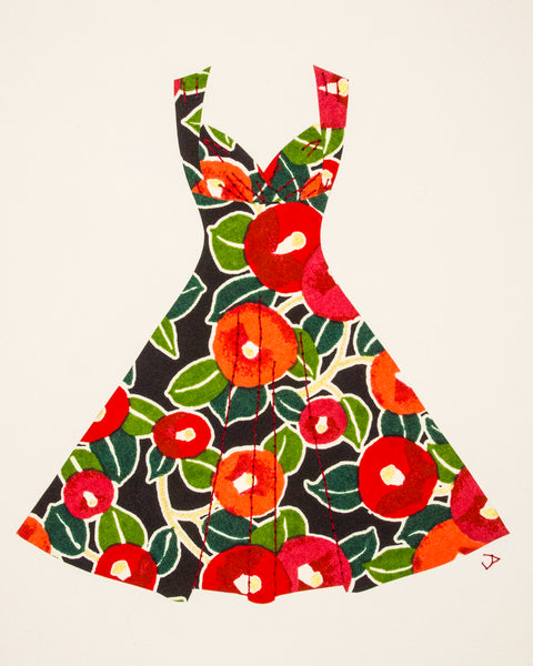 Pinup #024: Pinup dress in red poppies