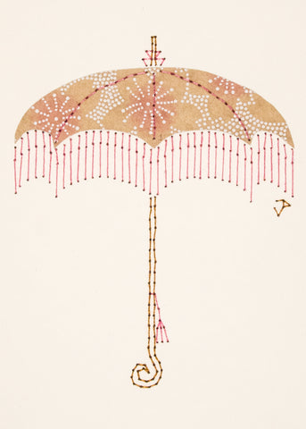 Parasol in Buff & Pink