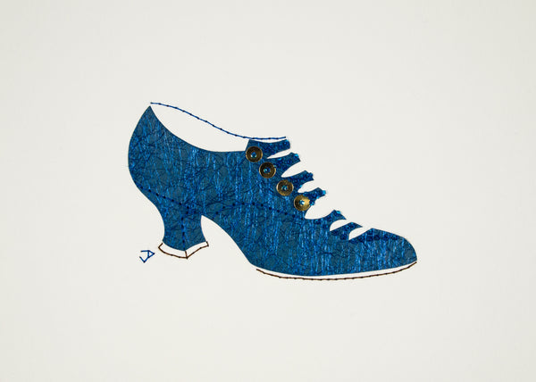 1916 Shoe in Shimmering Blue