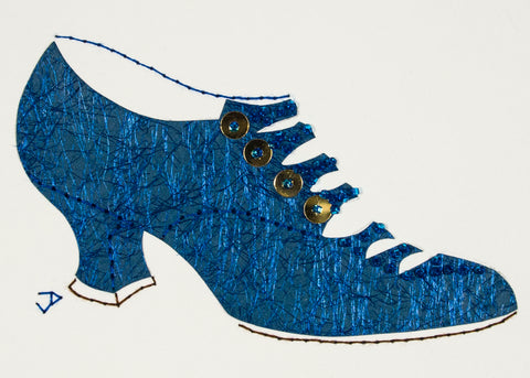 1916 Shoe in Shimmering Blue