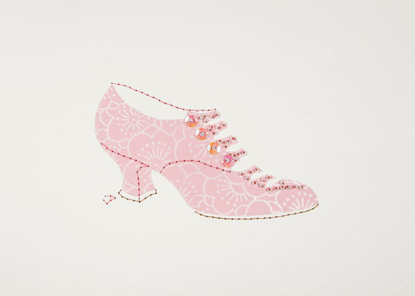 1916 Shoe in Pearl & Pale Pink