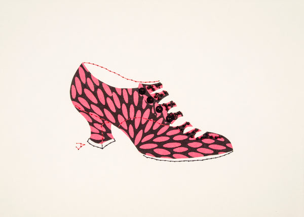 1916 Shoe in Pink and Black