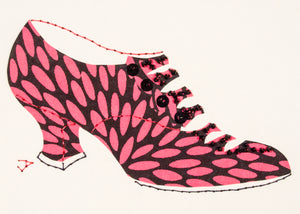 1916 Shoe in Pink and Black