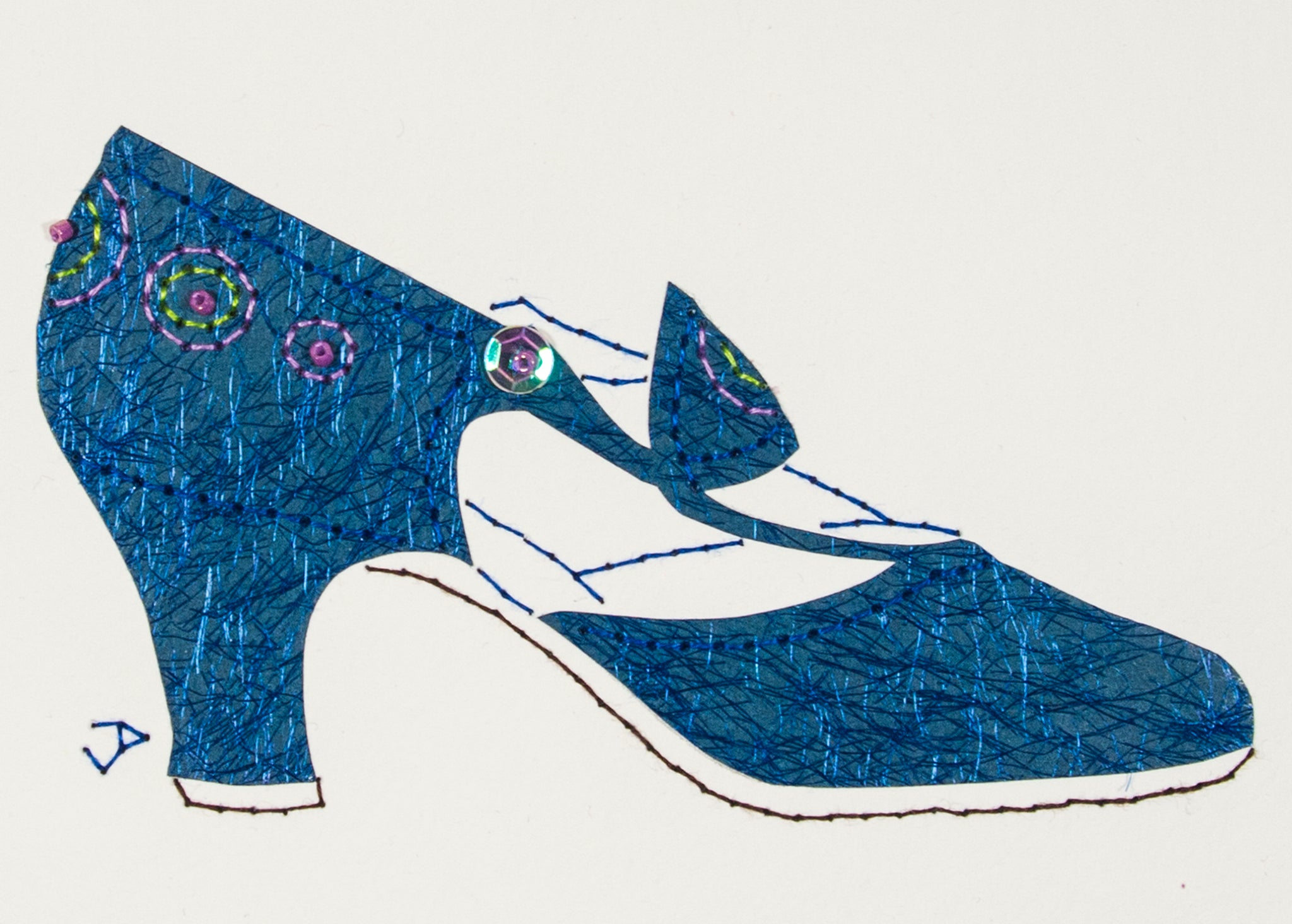1925 Shoe in Shimmering Blue